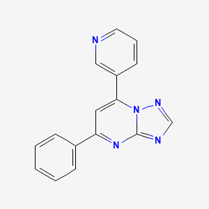 molecular formula C16H11N5 B11472197 3-(5-Phenyl-[1,2,4]triazolo[1,5-a]pyrimidin-7-yl)pyridine 