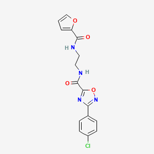 3-(4-chlorophenyl)-N-{2-[(furan-2-ylcarbonyl)amino]ethyl}-1,2,4-oxadiazole-5-carboxamide