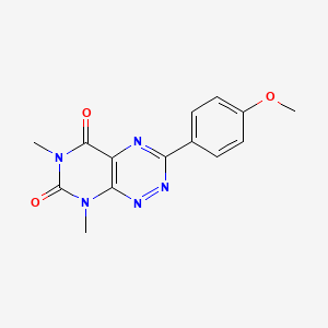 molecular formula C14H13N5O3 B11472226 3-(4-methoxyphenyl)-6,8-dimethylpyrimido[5,4-e][1,2,4]triazine-5,7(6H,8H)-dione 