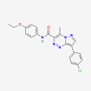 molecular formula C21H18ClN5O2 B11472237 8-(4-chlorophenyl)-N-(4-ethoxyphenyl)-4-methylpyrazolo[5,1-c][1,2,4]triazine-3-carboxamide 