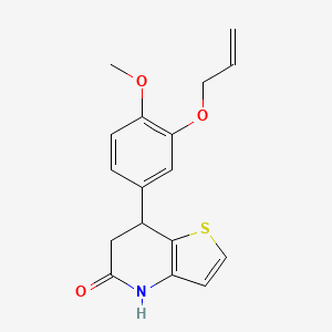 molecular formula C17H17NO3S B11472283 7-[4-methoxy-3-(prop-2-en-1-yloxy)phenyl]-6,7-dihydrothieno[3,2-b]pyridin-5(4H)-one 