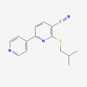 2-[(2-Methylpropyl)sulfanyl]-6-(pyridin-4-yl)pyridine-3-carbonitrile