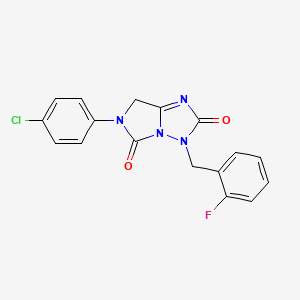 6-(4-chlorophenyl)-3-(2-fluorobenzyl)-6,7-dihydro-3H-imidazo[1,5-b][1,2,4]triazole-2,5-dione