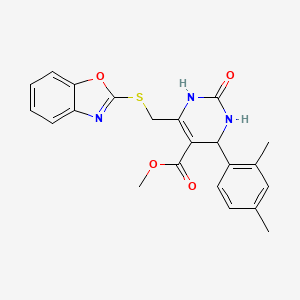 Methyl 6-[(1,3-benzoxazol-2-ylsulfanyl)methyl]-4-(2,4-dimethylphenyl)-2-oxo-1,2,3,4-tetrahydropyrimidine-5-carboxylate