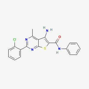 5-amino-2-(2-chlorophenyl)-4-methyl-N-phenylthieno[2,3-d]pyrimidine-6-carboxamide