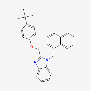 molecular formula C29H28N2O B11472390 2-[(4-tert-butylphenoxy)methyl]-1-(naphthalen-1-ylmethyl)-1H-benzimidazole 