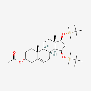 molecular formula C₃₃H₆₀O₄Si₂ B1147240 (3alpha,17beta)-15,17-Bis{[tert-butyl(dimethyl)silyl]oxy}androst-5-en-3-yl acetate CAS No. 65429-24-5