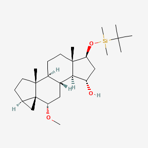 molecular formula C₂₆H₄₆O₃Si B1147241 (3β,5α,6β,15α,17β)-17-叔丁基二甲基甲硅烷基氧基-6-甲氧基-3,5-环雄甾烷-15-醇 CAS No. 61252-35-5