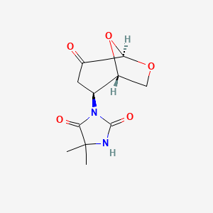 5,5-Dimethyl-3-{4-oxo-6,8-dioxabicyclo[3.2.1]octan-2-YL}imidazolidine-2,4-dione