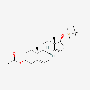 molecular formula C₂₇H₄₄O₃Si B1147242 3-O-乙酰基-17-O-叔丁基二甲基甲硅烷基 5,14-雄甾二烯-3β,17β-二醇 CAS No. 61252-31-1