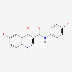 6-fluoro-N-(4-fluorophenyl)-4-hydroxyquinoline-3-carboxamide