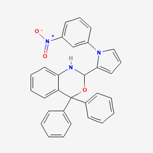 molecular formula C30H23N3O3 B11472443 2-[1-(3-nitrophenyl)-1H-pyrrol-2-yl]-4,4-diphenyl-1,4-dihydro-2H-3,1-benzoxazine 