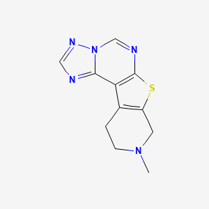 molecular formula C11H11N5S B11472464 13-methyl-10-thia-3,5,6,8,13-pentazatetracyclo[7.7.0.02,6.011,16]hexadeca-1(9),2,4,7,11(16)-pentaene 