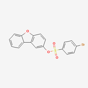 molecular formula C18H11BrO4S B11472475 Dibenzo[b,d]furan-2-yl 4-bromobenzenesulfonate 