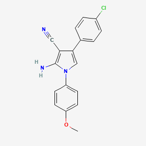 2-amino-4-(4-chlorophenyl)-1-(4-methoxyphenyl)-1H-pyrrole-3-carbonitrile