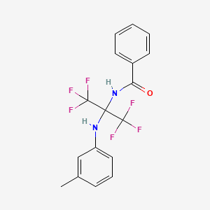 N-{1,1,1,3,3,3-hexafluoro-2-[(3-methylphenyl)amino]propan-2-yl}benzamide