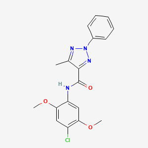 N-(4-chloro-2,5-dimethoxyphenyl)-5-methyl-2-phenyl-2H-1,2,3-triazole-4-carboxamide