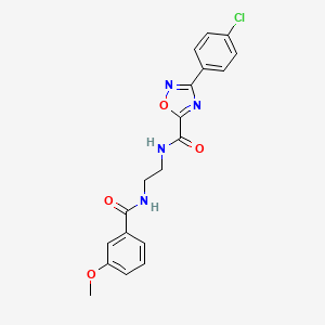 3-(4-chlorophenyl)-N-(2-{[(3-methoxyphenyl)carbonyl]amino}ethyl)-1,2,4-oxadiazole-5-carboxamide