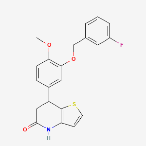 7-{3-[(3-fluorobenzyl)oxy]-4-methoxyphenyl}-6,7-dihydrothieno[3,2-b]pyridin-5(4H)-one