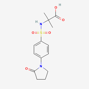 2-methyl-N-{[4-(2-oxopyrrolidin-1-yl)phenyl]sulfonyl}alanine