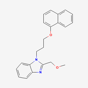 molecular formula C22H22N2O2 B11472618 1H-1,3-Benzimidazole, 2-(methoxymethyl)-1-[3-(1-naphthalenyloxy)propyl]- 