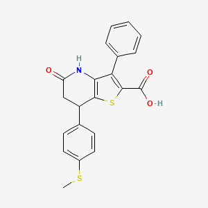 7-[4-(Methylsulfanyl)phenyl]-5-oxo-3-phenyl-4,5,6,7-tetrahydrothieno[3,2-b]pyridine-2-carboxylic acid