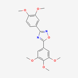 molecular formula C19H20N2O6 B11472635 3-(3,4-Dimethoxyphenyl)-5-(3,4,5-trimethoxyphenyl)-1,2,4-oxadiazole 