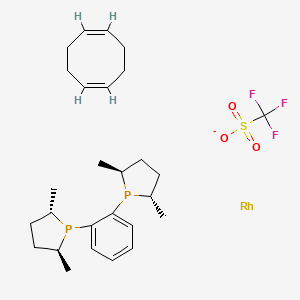 molecular formula C27H40F3O3P2RhS B1147264 1,2-双[(2S,5S)-2,5-二甲基膦烷基]苯(环辛二烯)铑(I) 三氟甲磺酸盐 CAS No. 136705-75-4