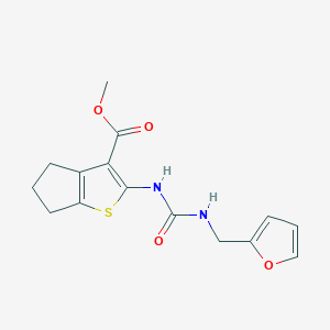 molecular formula C15H16N2O4S B11472640 Methyl 2-([(furan-2-ylmethyl)carbamoyl]amino)-4H,5H,6H-cyclopenta[b]thiophene-3-carboxylate 