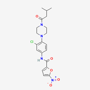 N-{3-chloro-4-[4-(3-methylbutanoyl)piperazin-1-yl]phenyl}-5-nitrofuran-2-carboxamide