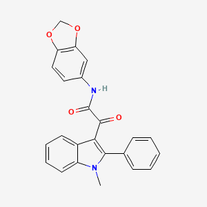 N-(1,3-benzodioxol-5-yl)-2-(1-methyl-2-phenyl-1H-indol-3-yl)-2-oxoacetamide