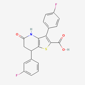 7-(3-Fluorophenyl)-3-(4-fluorophenyl)-5-oxo-4,5,6,7-tetrahydrothieno[3,2-b]pyridine-2-carboxylic acid