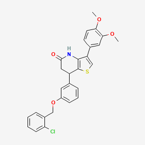 7-{3-[(2-chlorobenzyl)oxy]phenyl}-3-(3,4-dimethoxyphenyl)-6,7-dihydrothieno[3,2-b]pyridin-5(4H)-one