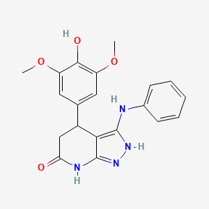 4-(4-hydroxy-3,5-dimethoxyphenyl)-3-(phenylamino)-1,4,5,7-tetrahydro-6H-pyrazolo[3,4-b]pyridin-6-one