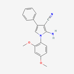 molecular formula C19H17N3O2 B11472708 2-amino-1-(2,4-dimethoxyphenyl)-4-phenyl-1H-pyrrole-3-carbonitrile 