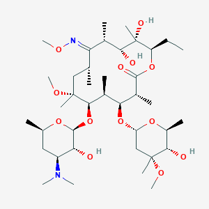 molecular formula C₃₉H₇₂N₂O₁₃ B1147272 克拉霉素 (9E)-O-甲基肟 CAS No. 127182-44-9
