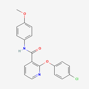 molecular formula C19H15ClN2O3 B11472730 2-(4-chlorophenoxy)-N-(4-methoxyphenyl)pyridine-3-carboxamide 