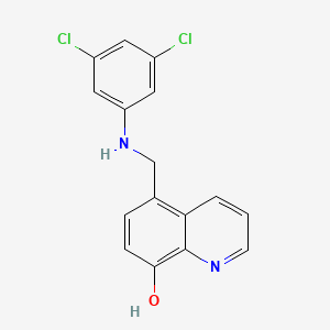 molecular formula C16H12Cl2N2O B11472732 5-{[(3,5-Dichlorophenyl)amino]methyl}quinolin-8-ol 