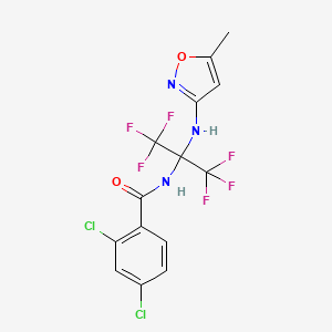 2,4-dichloro-N-{1,1,1,3,3,3-hexafluoro-2-[(5-methyl-1,2-oxazol-3-yl)amino]propan-2-yl}benzamide