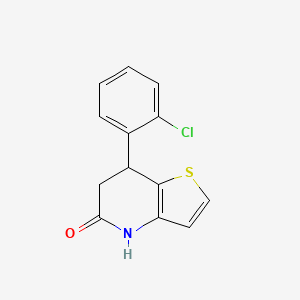 molecular formula C13H10ClNOS B11472759 7-(2-chlorophenyl)-6,7-dihydrothieno[3,2-b]pyridin-5(4H)-one 