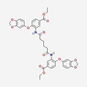 Diethyl 3,3'-[(1,6-dioxohexane-1,6-diyl)di(imino)]bis[4-(1,3-benzodioxol-5-yloxy)benzoate]