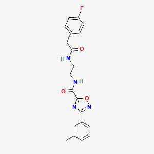 N-(2-{[(4-fluorophenyl)acetyl]amino}ethyl)-3-(3-methylphenyl)-1,2,4-oxadiazole-5-carboxamide