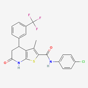 N-(4-chlorophenyl)-3-methyl-6-oxo-4-[3-(trifluoromethyl)phenyl]-4,5,6,7-tetrahydrothieno[2,3-b]pyridine-2-carboxamide