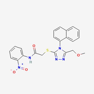 2-{[5-(methoxymethyl)-4-(naphthalen-1-yl)-4H-1,2,4-triazol-3-yl]sulfanyl}-N-(2-nitrophenyl)acetamide