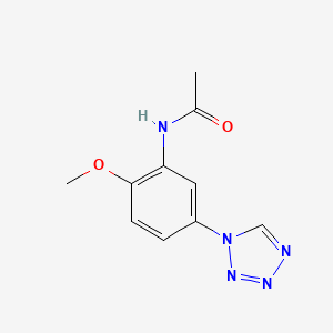 molecular formula C10H11N5O2 B11472842 N-[2-methoxy-5-(1H-tetrazol-1-yl)phenyl]acetamide 