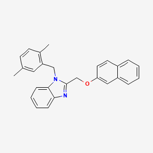 1-(2,5-dimethylbenzyl)-2-[(naphthalen-2-yloxy)methyl]-1H-benzimidazole