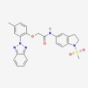 2-[2-(2H-benzotriazol-2-yl)-4-methylphenoxy]-N-[1-(methylsulfonyl)-2,3-dihydro-1H-indol-5-yl]acetamide