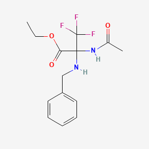 Ethyl 2-acetamido-2-(benzylamino)-3,3,3-trifluoropropionate