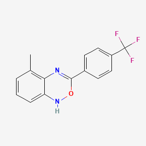 molecular formula C15H11F3N2O B11472909 5-methyl-3-[4-(trifluoromethyl)phenyl]-1H-2,1,4-benzoxadiazine 