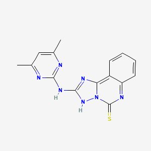 2-[(4,6-Dimethylpyrimidin-2-yl)amino]-6H-[1,2,4]triazolo[1,5-c]quinazoline-5-thione